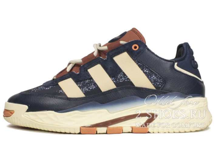 Кроссовки Adidas Niteball Cream Navy FX7650 синие