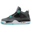 Кроссовки женские Nike Air Jordan 4 Grey Cement Green Glow