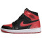 Кроссовки женские Nike Air Jordan 1 Bred Banned Black Red