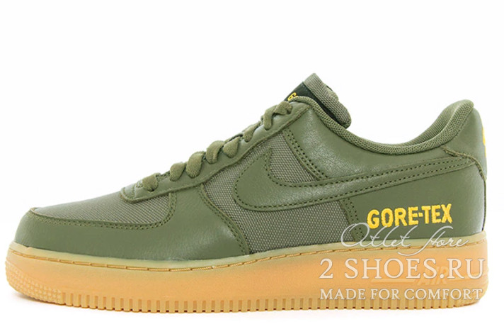 Кроссовки Nike Air Force 1 Low Gore-Tex Medium Olive Sequoia CK2630-200 зеленые