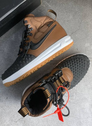 Кроссовки Nike Lunar Force 1 DUCKBOOT 17 Black Light Bone живое фото 2
