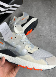 Кроссовки Adidas Nite Jogger Grey Two Solar Orange живое фото 3