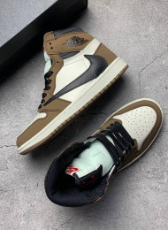 Кроссовки Nike Air Jordan 1 High Travis Scott Cactus Jack живое фото 2