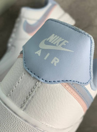 Кроссовки Nike Air Force 1 Low Double Swoosh Light Armory Blue живое фото 4